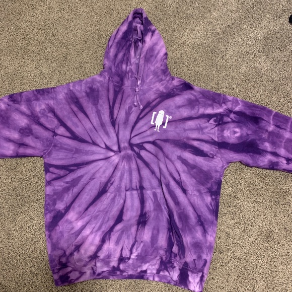 ghost tie dye hoodie